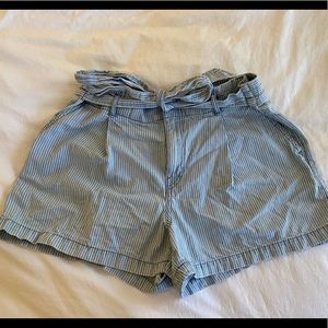 old navy paper bag striped shorts
